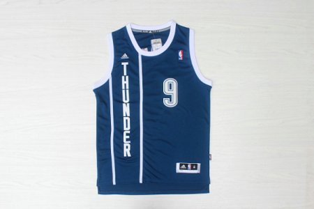 Maillot De Basket Oklahoma City Thunder Serge Ibaka 9 Tissus Sportif Fans Edition Marine